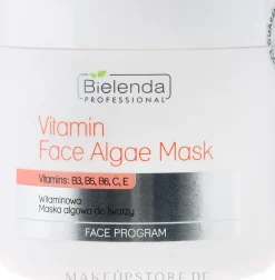 Alginat-Gesichtsmaske mit Vitaminen B3, B5, B6, C und E