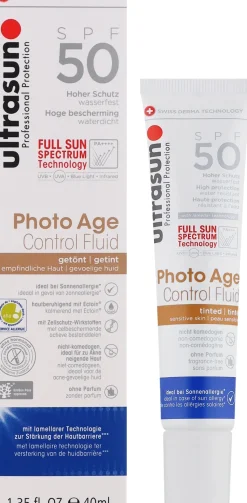 Anti-Aging getönte Sonnencreme für das Gesicht SPF50