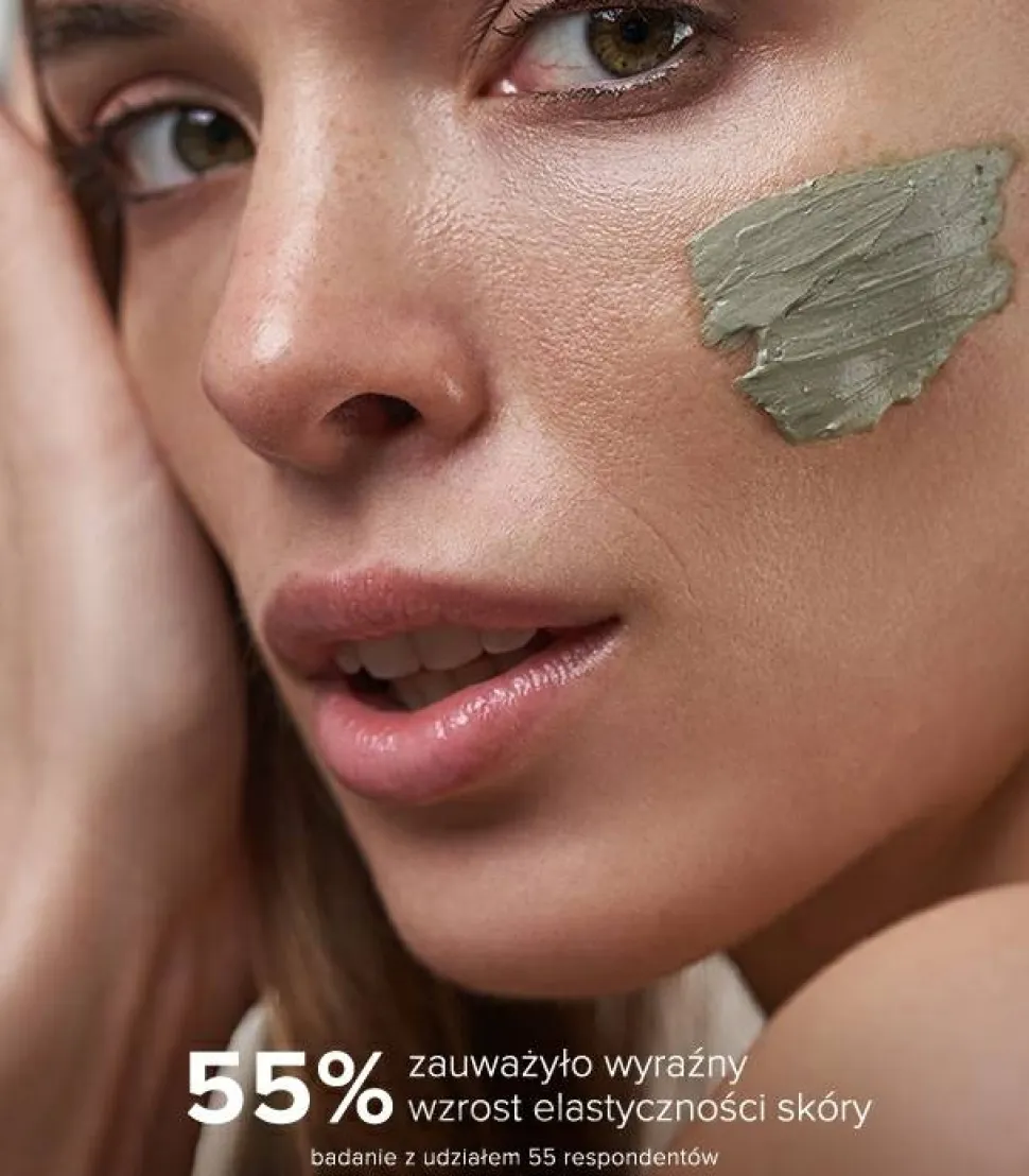 Anti-Aging-Gesichtsmaske mit blauem Ton und Meereskollagen