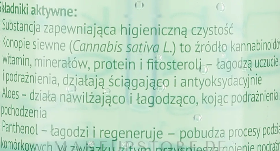 Antibakterielles Handgel mit Hanfextrakt