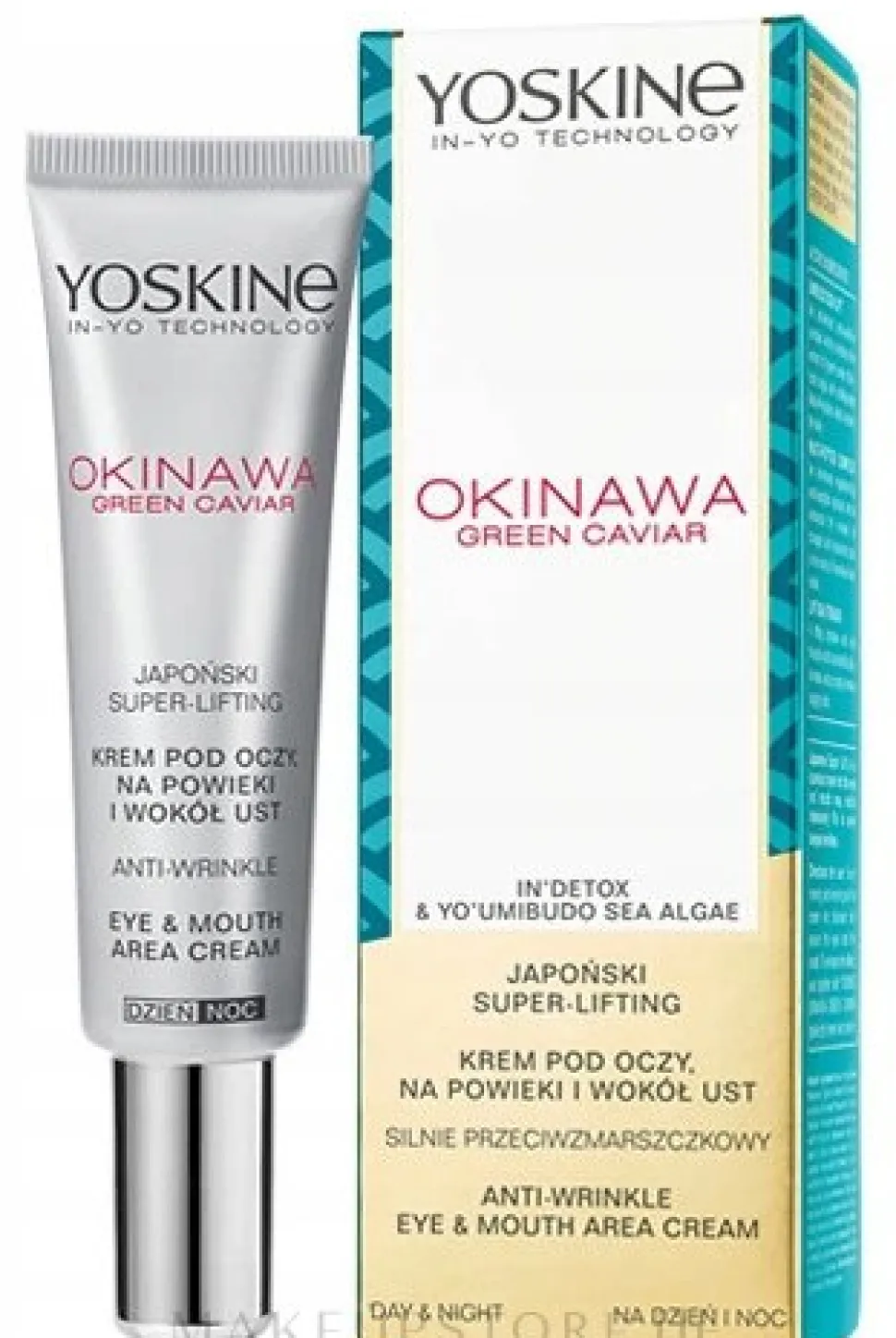 Anti-Falten Augen- und Lippenkonturcreme mit grünem Kavier