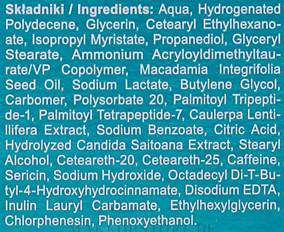 Anti-Falten Augen- und Lippenkonturcreme mit grünem Kavier
