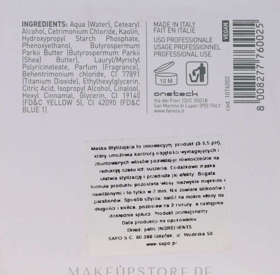 Anti-Frizz Stylingmaske für strapaziertes, widerspenstiges und krauses Haar