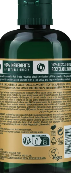 Anti-Schuppen Shampoo mit Ingwer- und Seidenproteinen für trockene und schuppige Kopfhaut