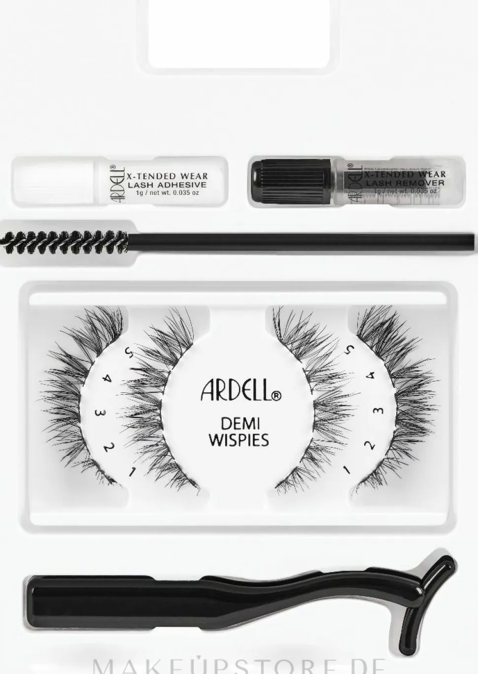 Ardell X-Tended Wear Lash System 135 (lashes/4pcs + clay/1ml + rem/1ml + appl/1pcs + brush/1pcs)