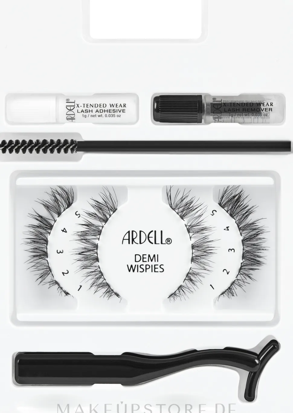 Ardell X-Tended Wear Lash System 105 (lashes/4pcs + clay/1ml + rem/1ml + appl/1pcs + brush/1pcs)