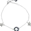 Armband für Damen Drei Sterne silbern