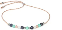 Armband mit Amazonit, Angelit, Mondstein und Saphir