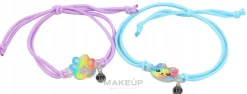 Armbänder mit Anhänger 2 St. 6445 fliederfarben und blau