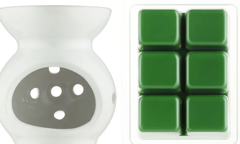Aromatherapie-Set mit Wachs und Lampe Limette und Ingwer