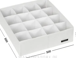 Aufbewahrungs-Organizer mit 16 Fächern weiß 30x30x10 cm Home