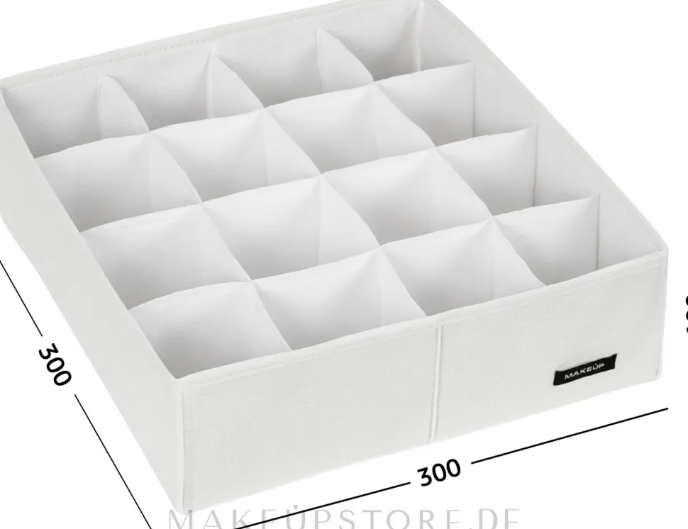 Aufbewahrungs-Organizer mit 16 Fächern weiß 30x30x10 cm Home