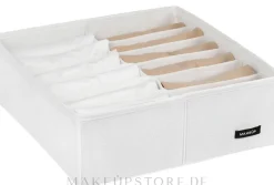 Aufbewahrungs-Organizer mit 12 Fächern weiß 30x30x10 cm Home