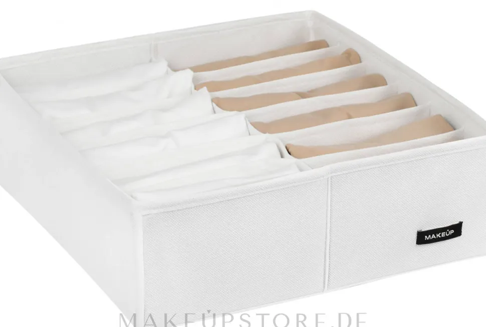 Aufbewahrungs-Organizer mit 12 Fächern weiß 30x30x10 cm Home