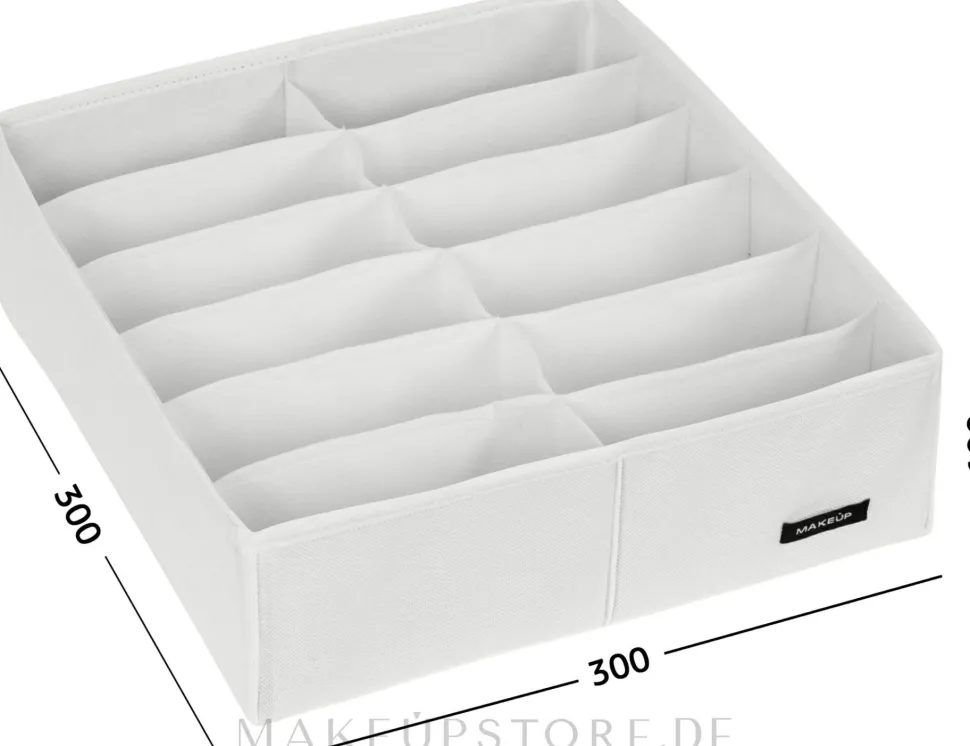 Aufbewahrungs-Organizer mit 12 Fächern weiß 30x30x10 cm Home