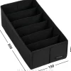 Aufbewahrungs-Organizer mit 6 Fächern schwarz 30x15x10 cm Home