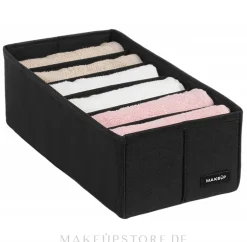 Aufbewahrungs-Organizer mit 6 Fächern schwarz 30x15x10 cm Home