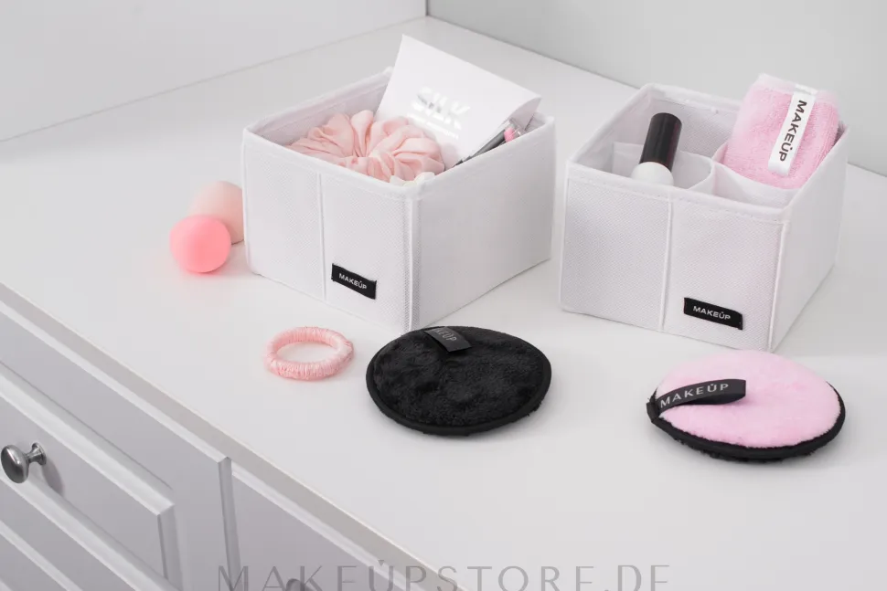 Aufbewahrungs-Organizer mit 4 Fächern weiß 15x15x10 cm Home