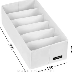 Aufbewahrungs-Organizer mit 6 Fächern weiß 30x15x10 cm Home