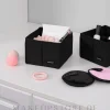Aufbewahrungs-Organizer mit 4 Fächern schwarz 15x15x10 cm Home