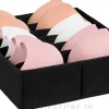 Aufbewahrungs-Organizer mit 6 Fächern schwarz 30x30x10 cm Home