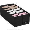 Aufbewahrungs-Organizer mit 12 Fächern schwarz 30x15x10 cm Home