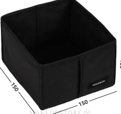 Aufbewahrungs-Organizer ohne Fächer schwarz 15x15x10 cm Home