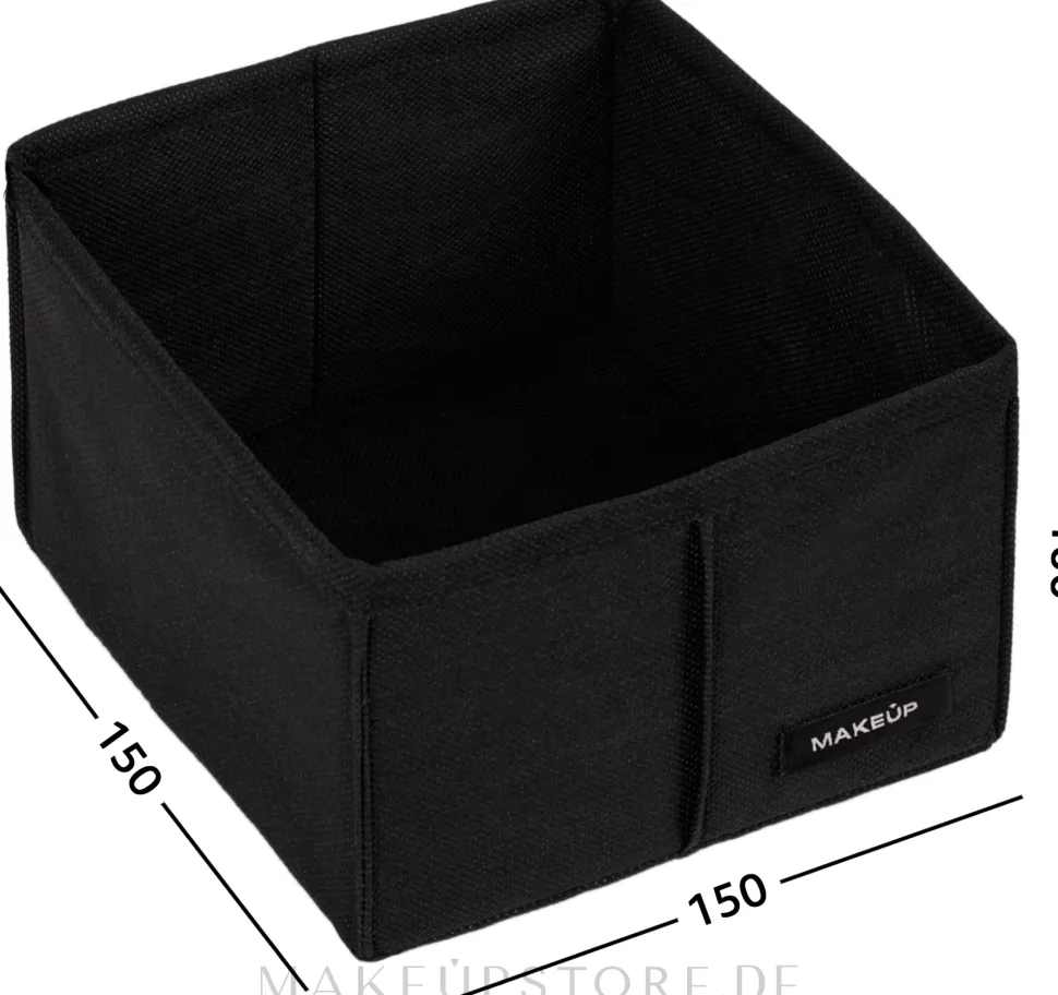 Aufbewahrungs-Organizer ohne Fächer schwarz 15x15x10 cm Home