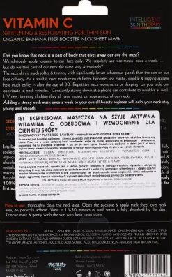 Aufhellende und regenerierende Tuchmaske für den Hals mit Vitamin C
