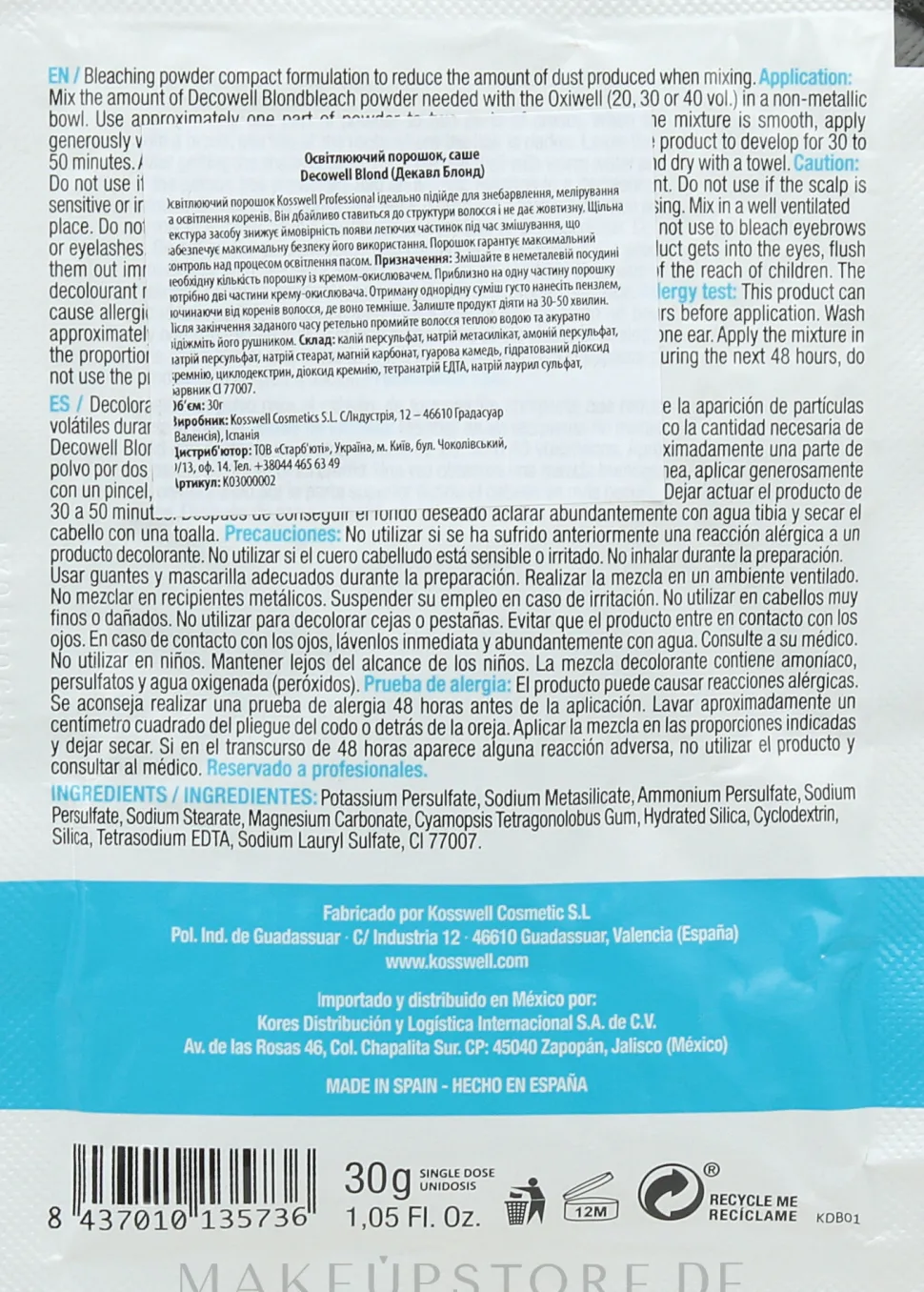 Aufhellender Haarpuder Anti-Gelbstich