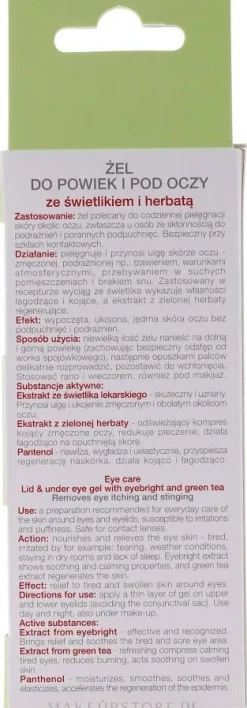 Augenkonturgel mit grünem Tee und Augentrost