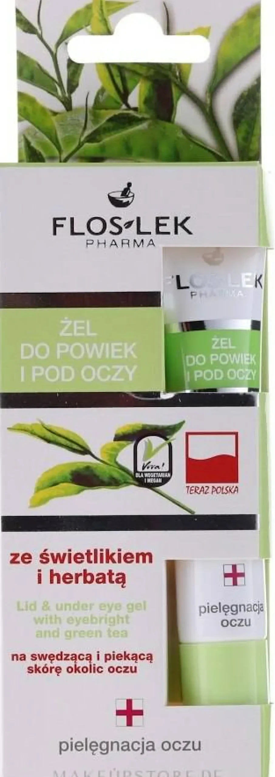 Augenkonturgel mit grünem Tee und Augentrost