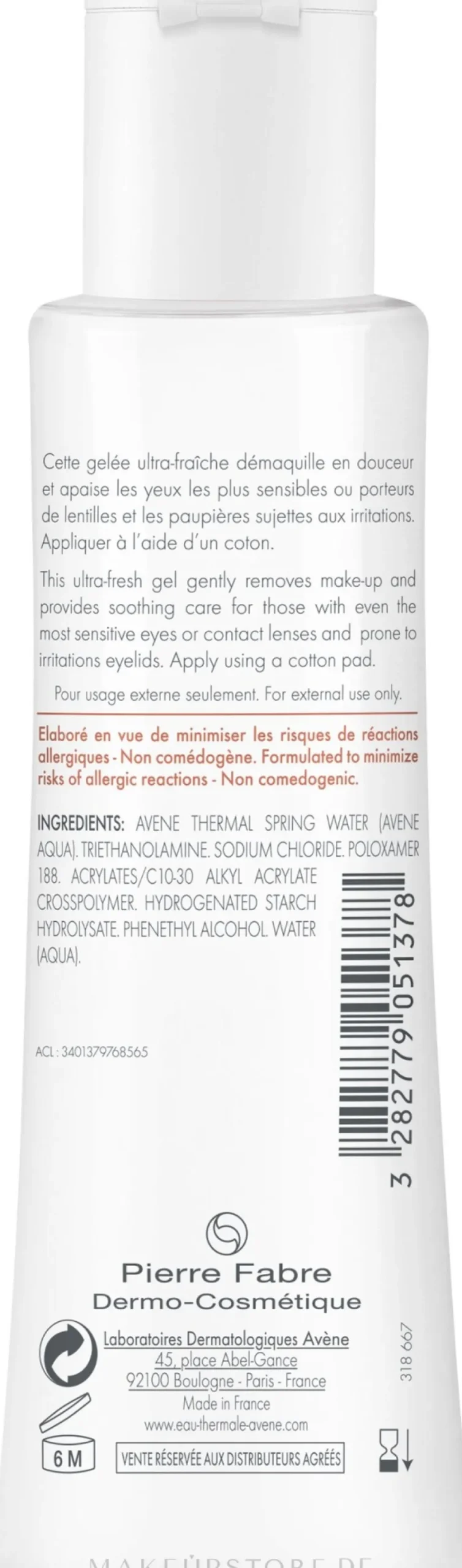 Avene Soins Essentiels Gentle Eye Make-Up Remover