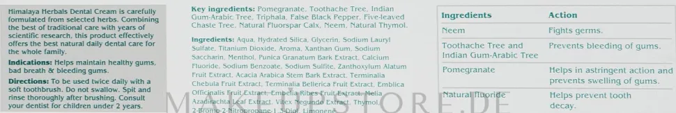 Ayurvedische Zahnpasta mit natürlichem Fluorid für frischen Atem