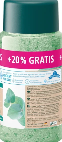 Badekristalle mit ätherischem Eukalyptusöl