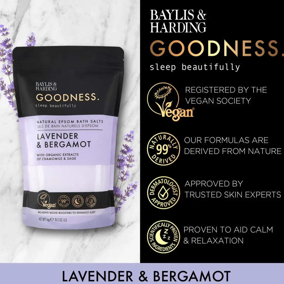 Badesalz mit Lavendel und Bergamotte