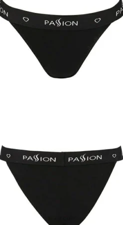 Baumwoll-Tanga-Höschen mit breitem Gummiband PS015 black