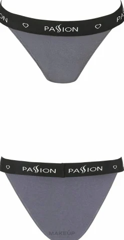Baumwoll-Tanga-Höschen mit breitem Gummiband PS015 dark grey