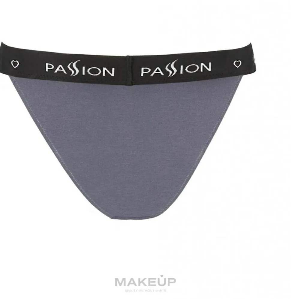 Baumwoll-Tanga-Höschen mit breitem Gummiband PS015 dark grey