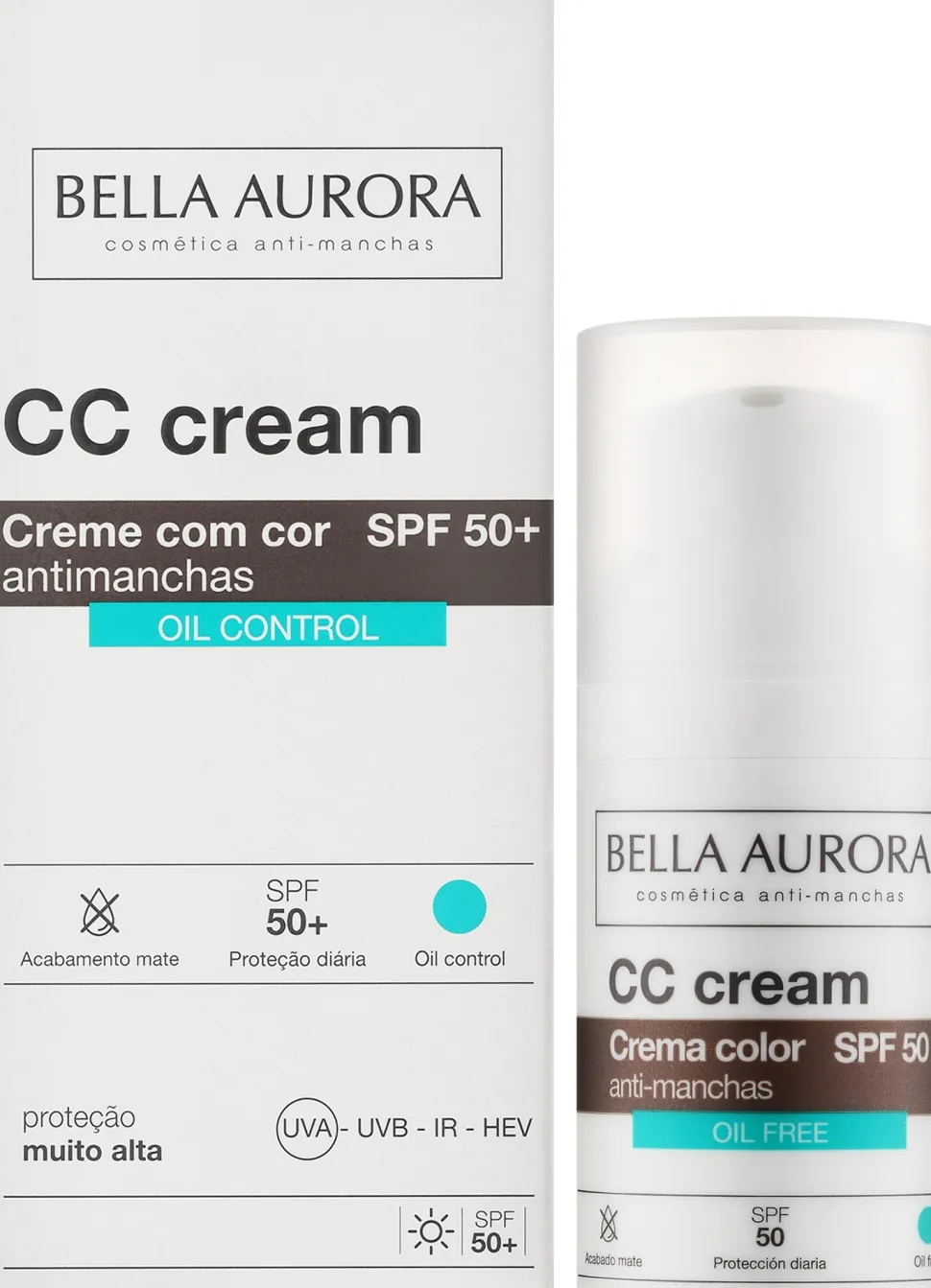 Bella Aurora CC Anti-Spot Cream SPF50 Oil Free