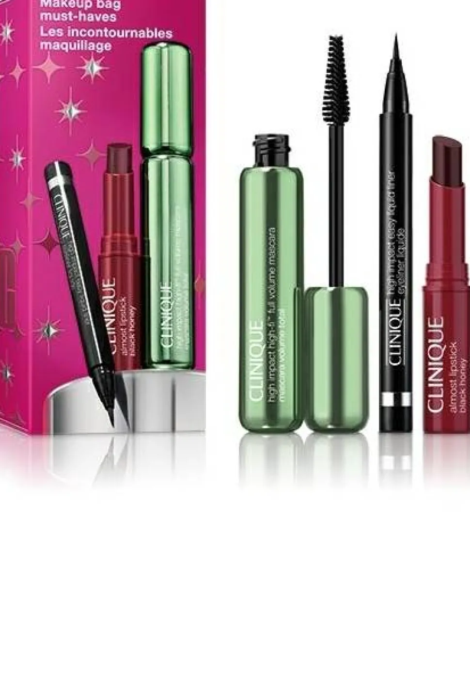 Clinique Makeup Bag Must-Haves (mascara/10ml + eye/liner/0.34g + l/balm/1.2g)