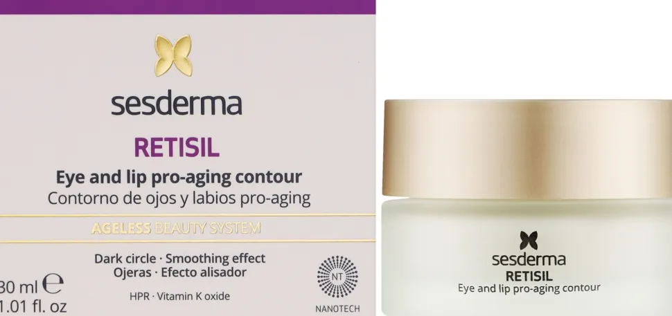 Creme für die Haut um Augen und Lippen