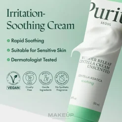 Creme für empfindliche Haut mit asiatischer Säure
