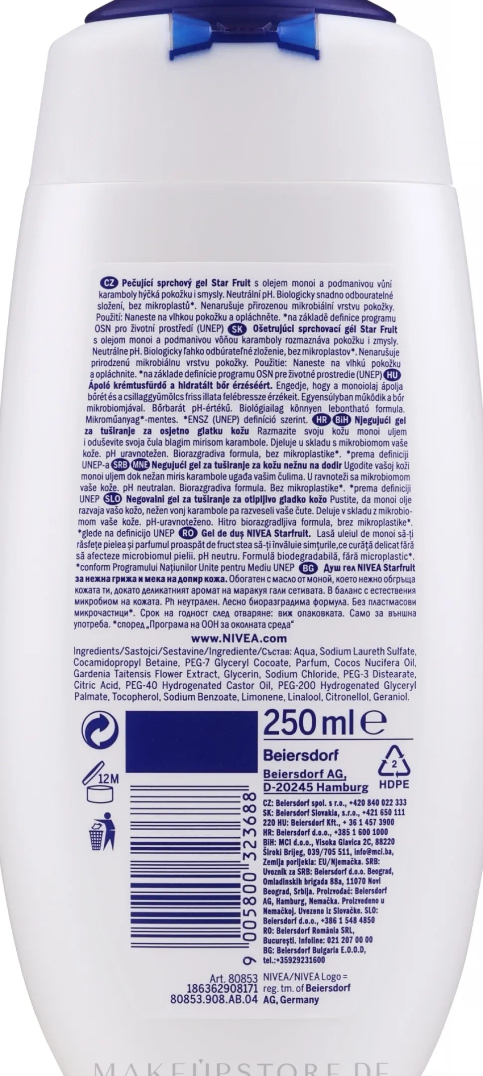 Cremedusche mit Aloe Vera Milch und Sternfrucht-Duft