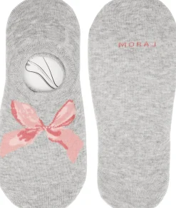 Damen Sneaker Socken mit Schleife, CDB200-266, grau