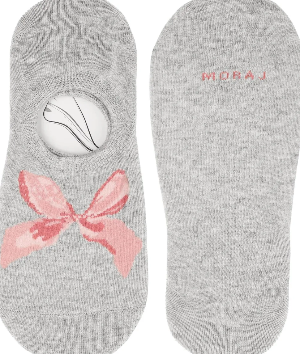 Damen Sneaker Socken mit Schleife, CDB200-266, grau