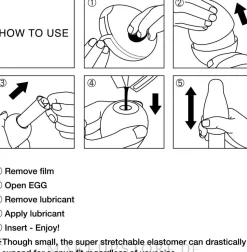 Dehnbarer Masturbator in Eiform