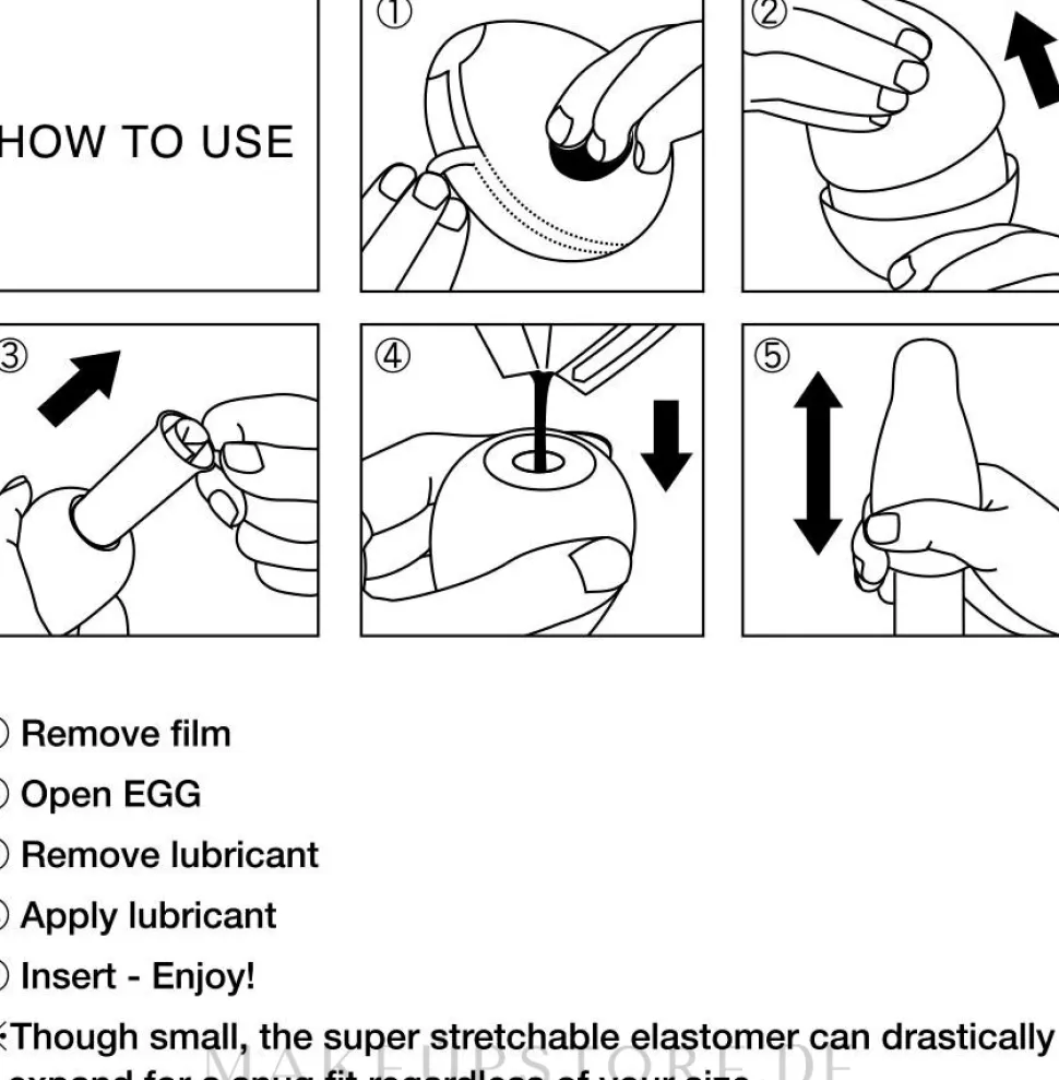 Dehnbarer Masturbator in Eiform