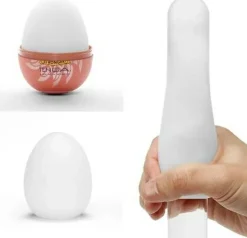 Dehnbarer Masturbator in Eiform