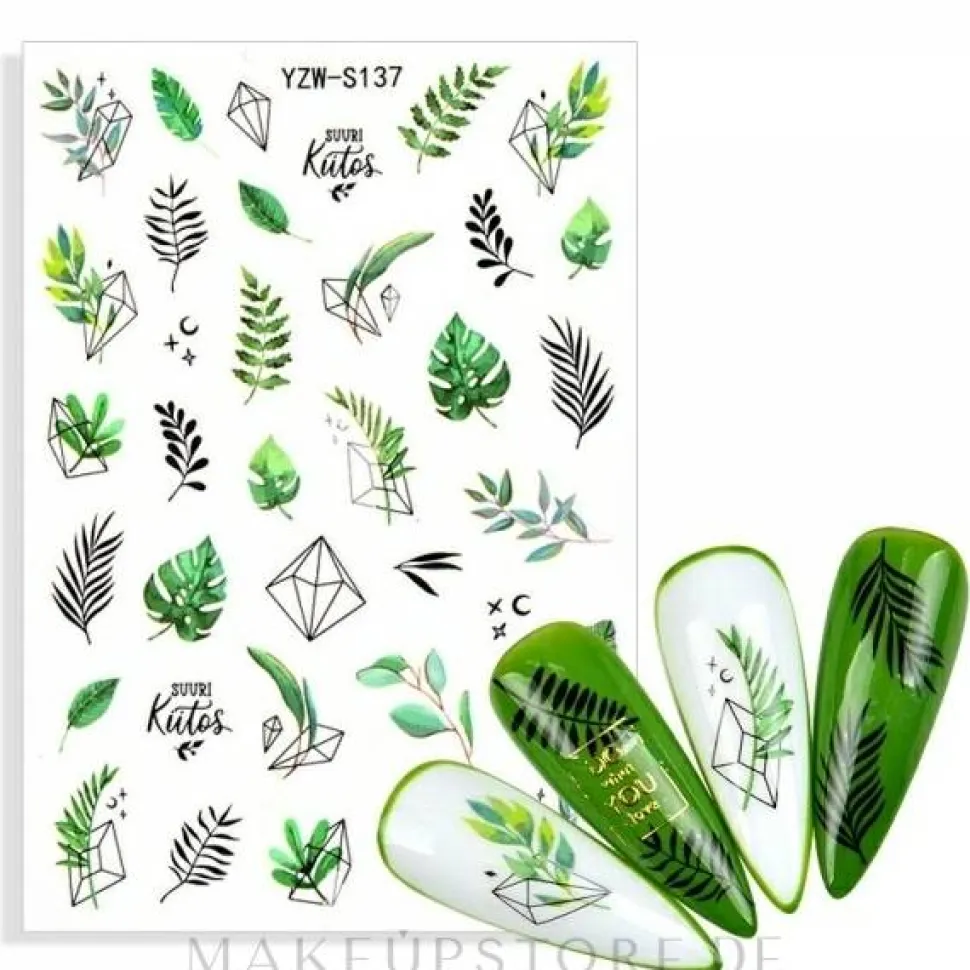 Dekorative Nagelsticker wasserlöslich